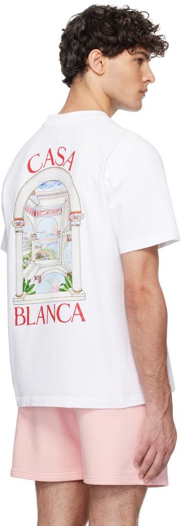 【関税込み】Casablanca ホワイト Le Passage Tシャツ Casablanca White 'Le Passage' T-shirt - T-Shirts - BeyondStyle