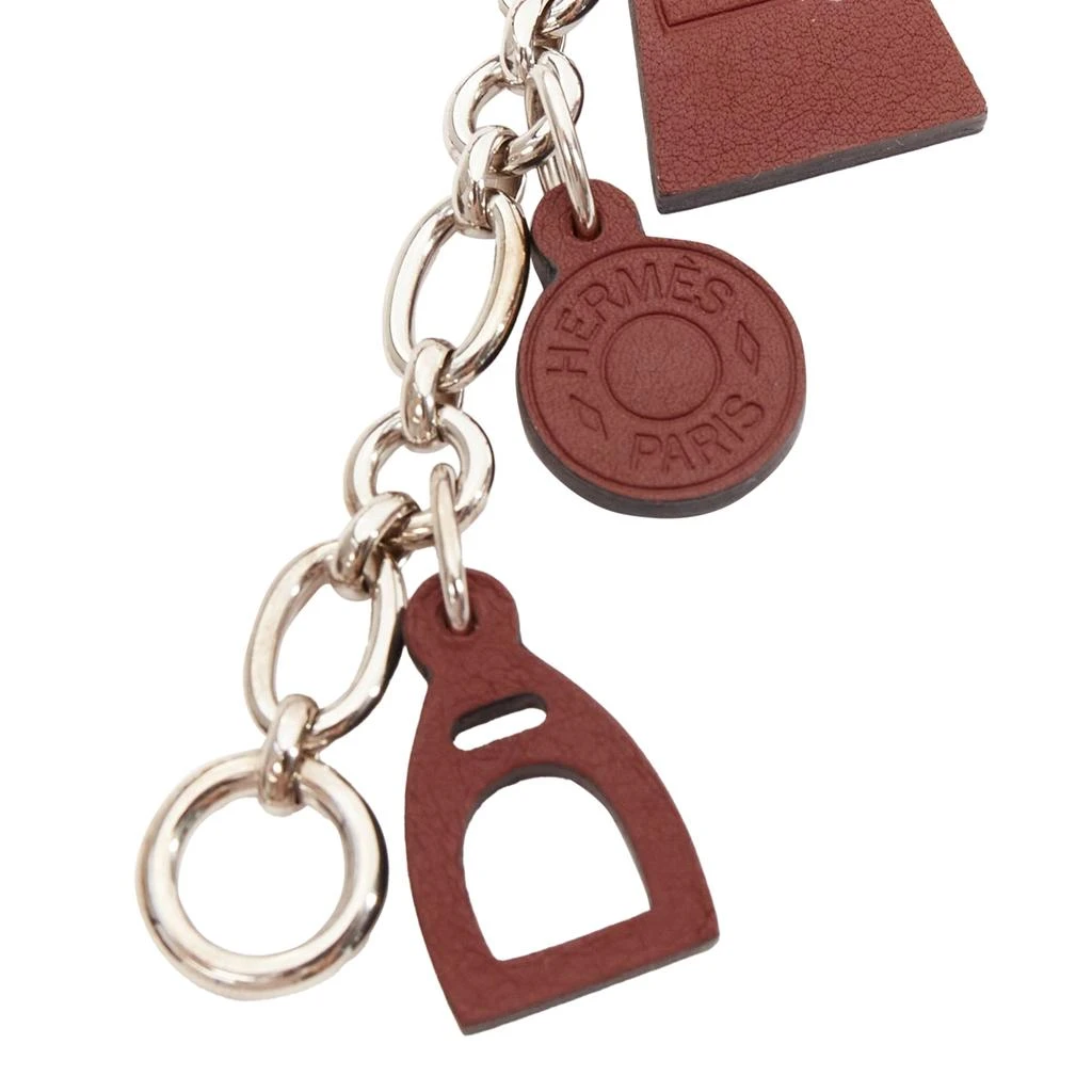 Hermes Hermes Breloque Olga Amulet Leather Charms Silver Bag Chain 3