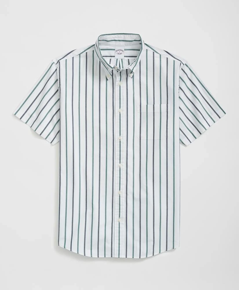 Brooks Brothers Friday Shirt, Short-Sleeve Poplin  Alternating Stripe 1