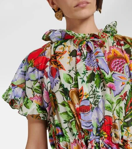 ETRO Floral ruffled cotton blouse 4
