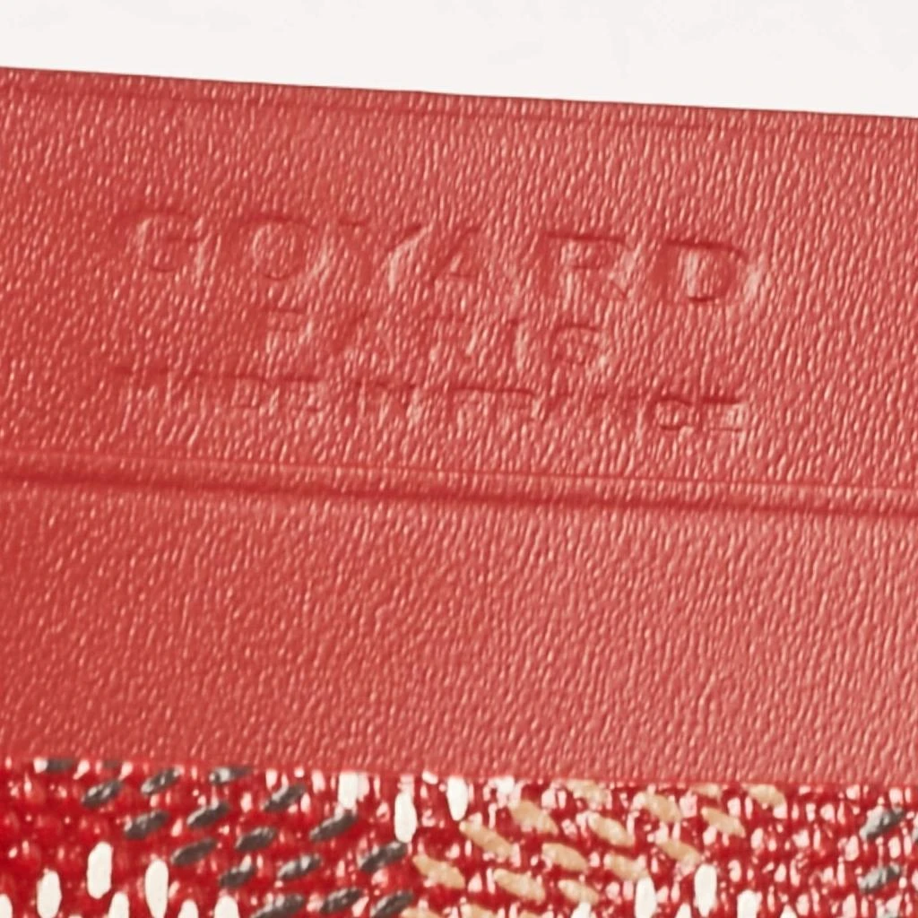 Goyard Goyard Red Goyardine Coated Canvas and Leather Saint Sulpice Card Holder 8
