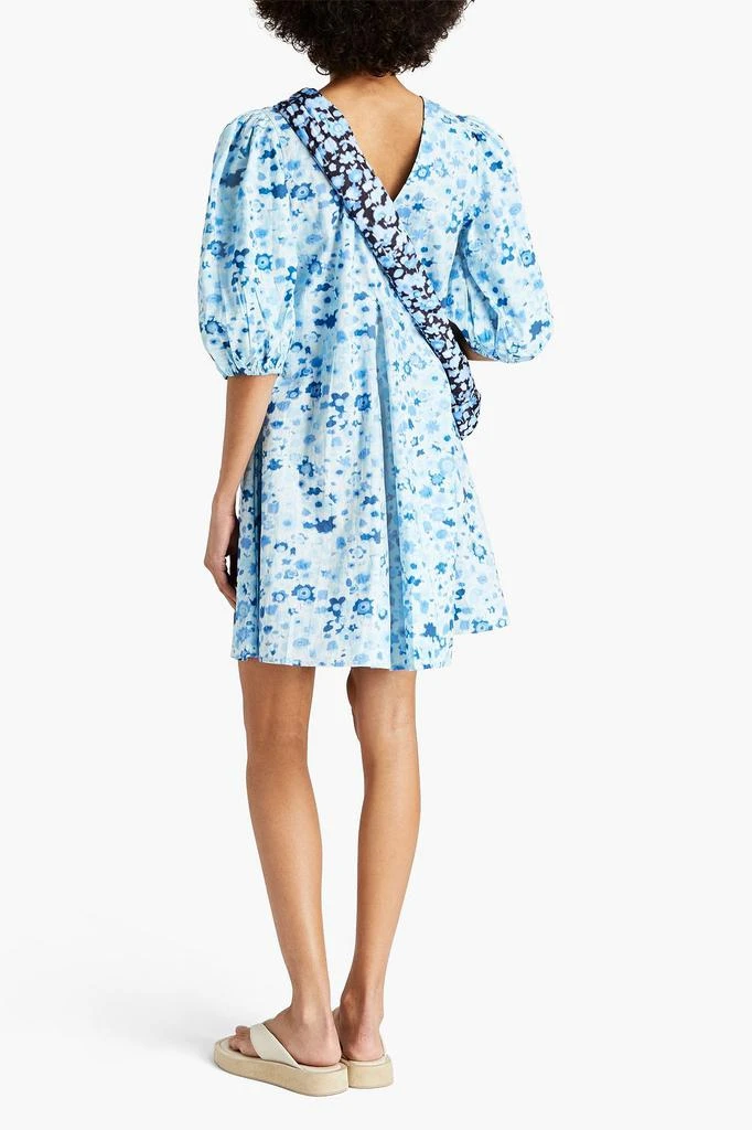 Ganni Printed cotton-poplin mini dress 1