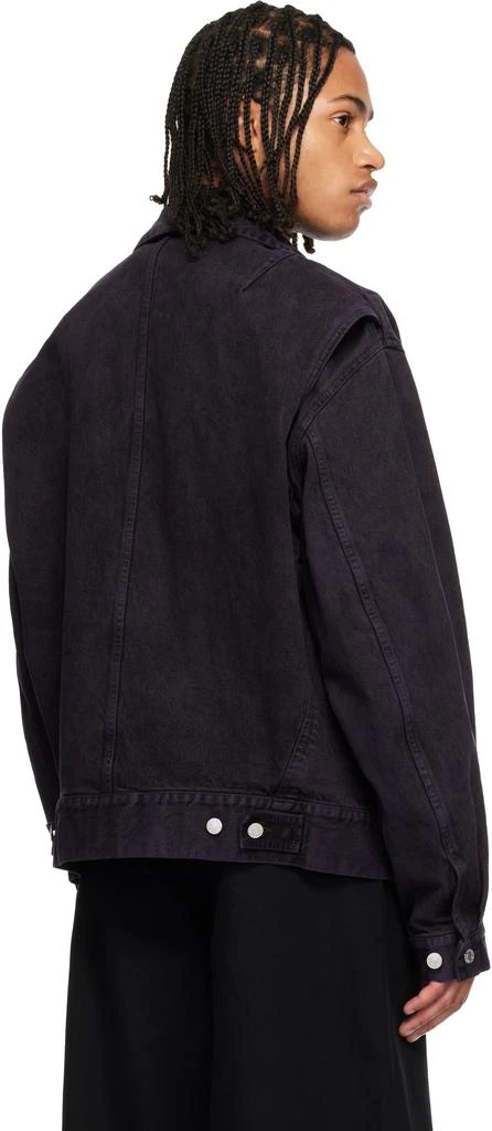 Dries Van Noten Purple Patch Pocket Denim Jacket 3