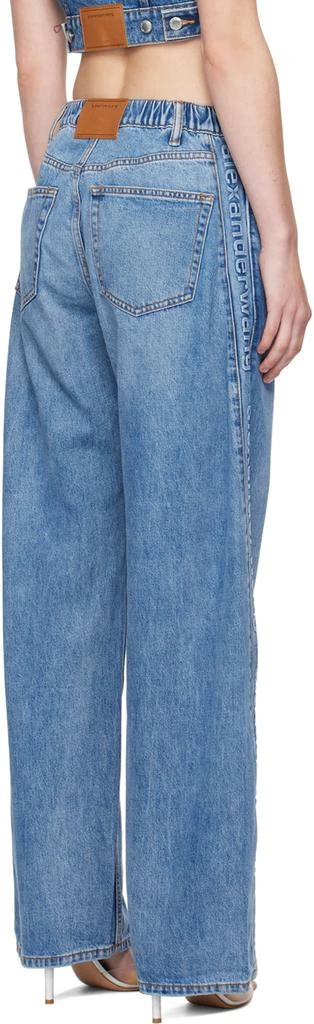 Alexander Wang Blue Logo-Embossed Balloon Jeans 3