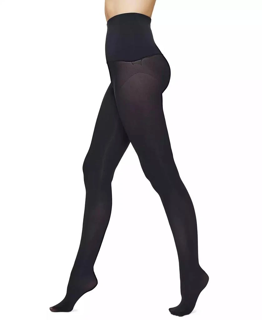 Hue Women's Yoga Waistband Ribbed-Front Tights 1