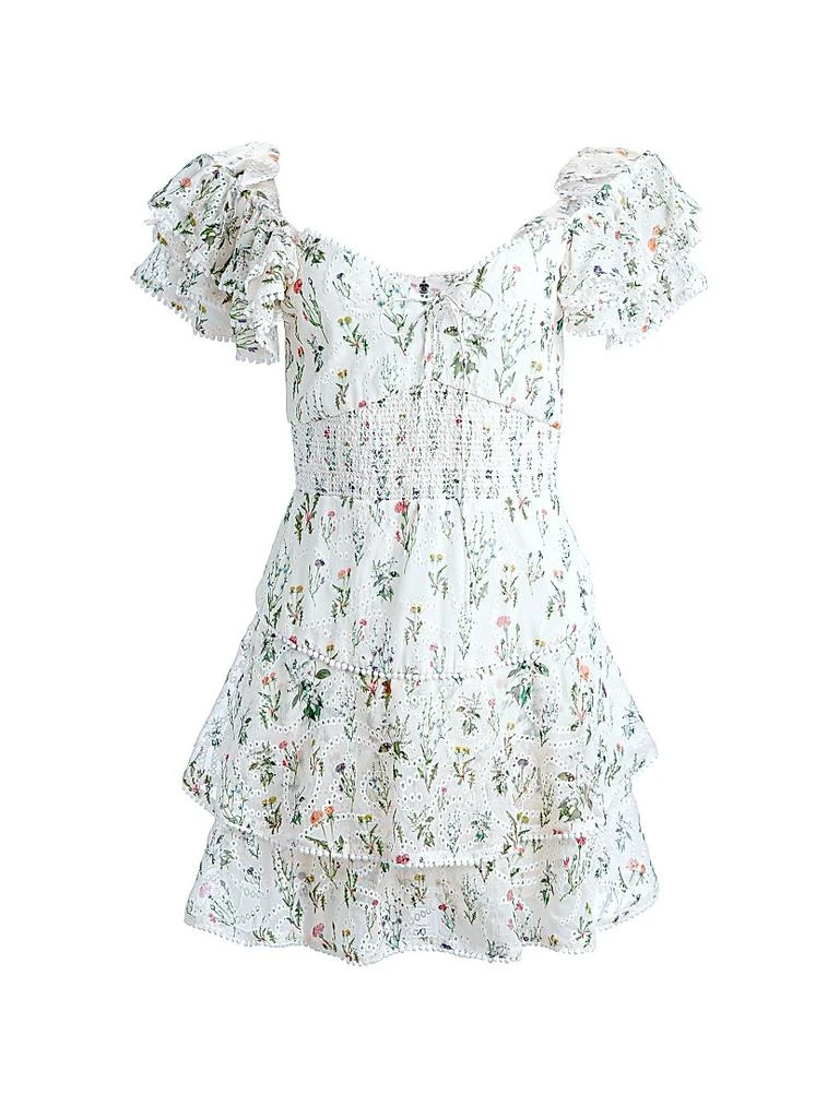 Alice + Olivia Hartford Floral Eyelet Romper 1