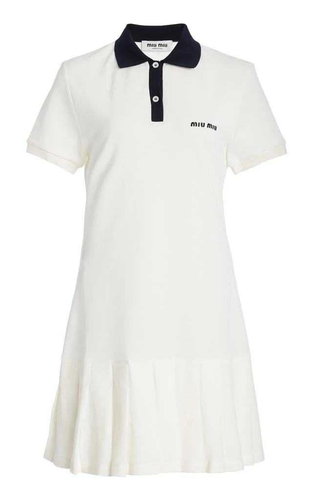 Miu Miu Miu Miu Pleated Cotton Polo Mini Dress - Moda Operandi - Dresses &  Skirts - BeyondStyle