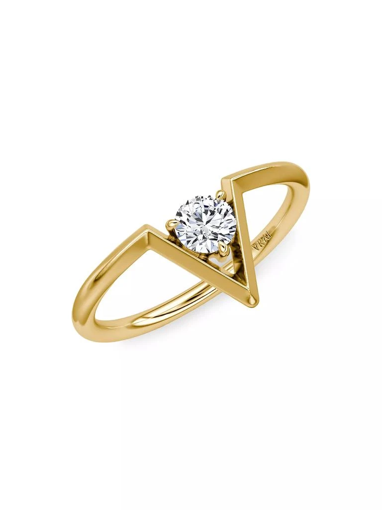 VRAI VRAI V 14K Yellow Gold & 0.25 TCW Lab-Grown Diamond Ring 1