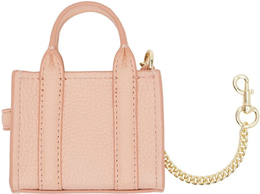 Marc Jacobs Silver & Pink 'The Nano Tote Bag Charm' Keychain 2