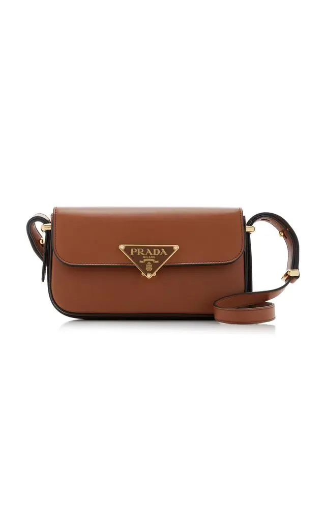 Prada Prada - Leather Shoulder Bag - Brown - OS - Moda Operandi 1