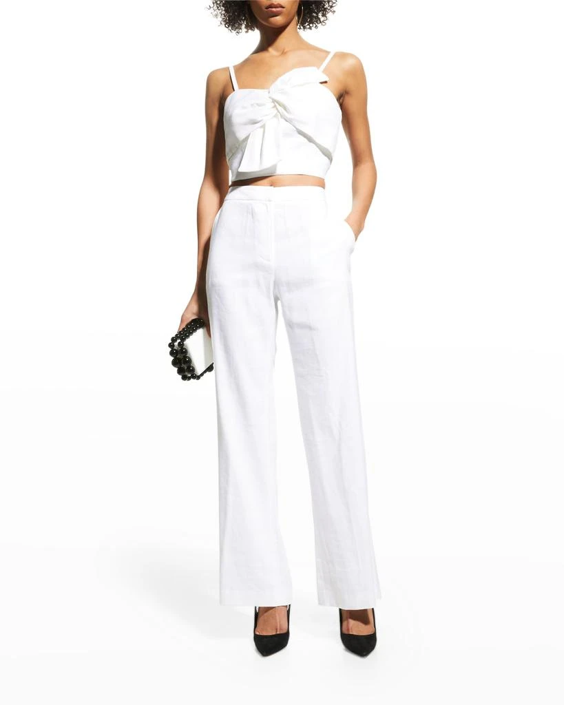 Milly Lennon Linen Bootcut Pants 3