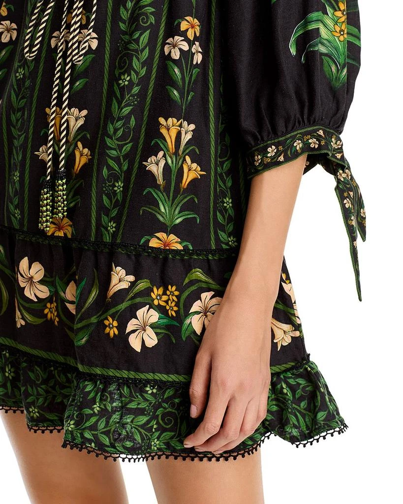 Farm Rio Flowers Arch Black Mini Dress 2