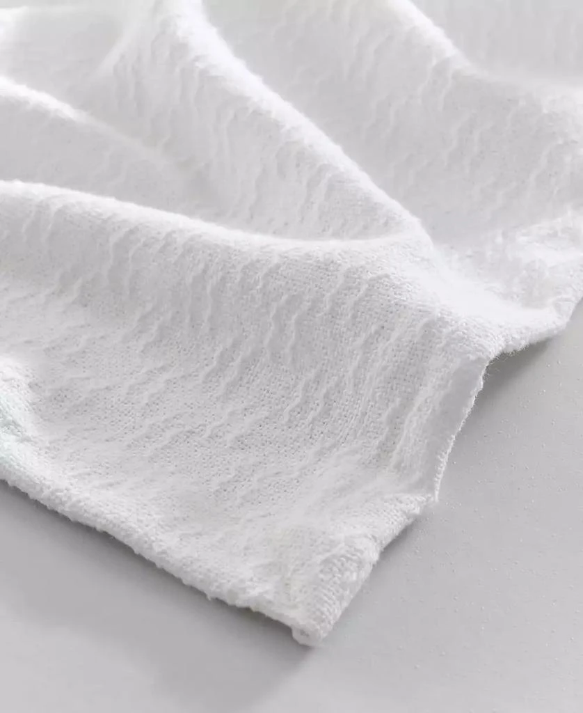 Nautica Ripple Cove White Cotton Blanket 2