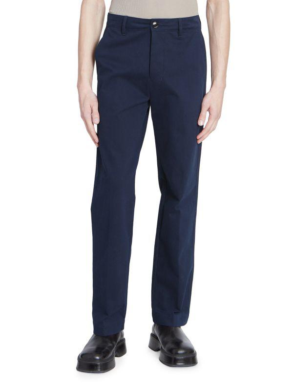 AMI Straight-Fit Cotton Trousers