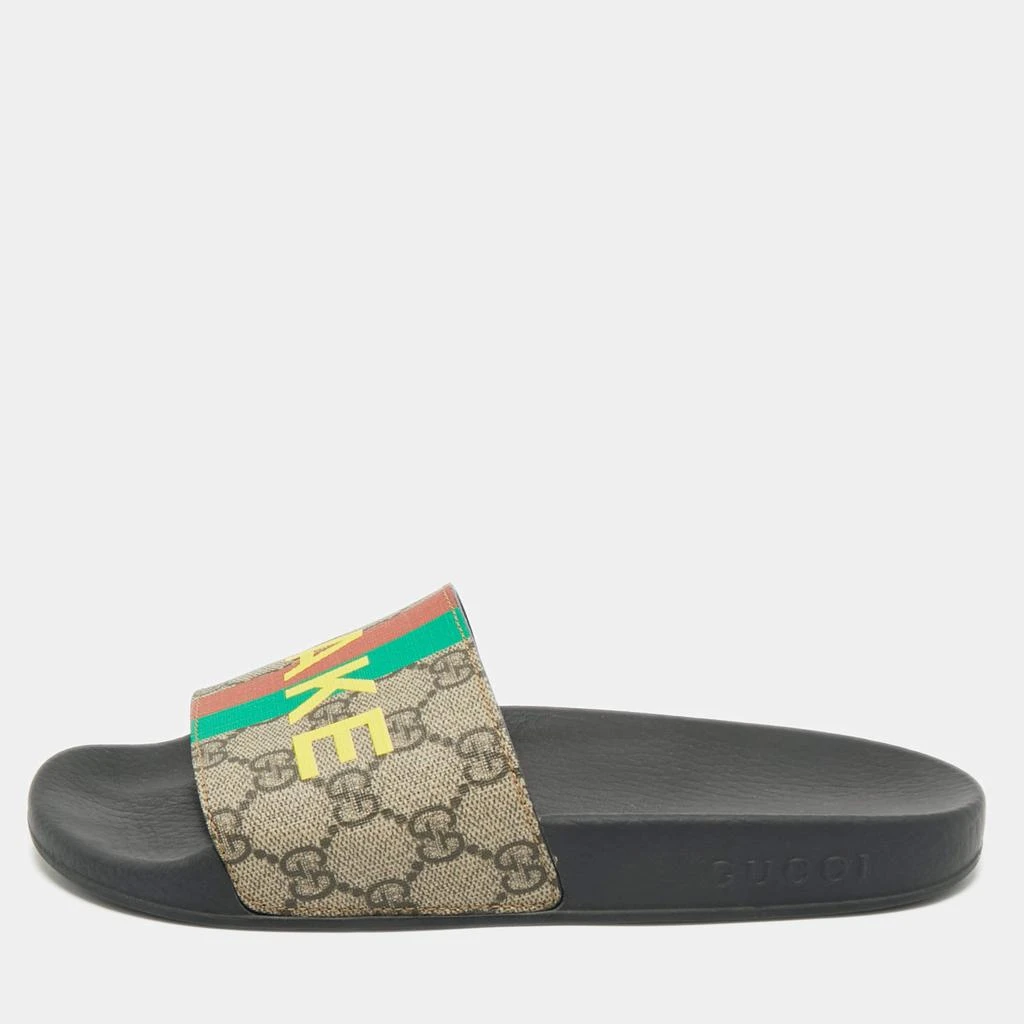 Gucci Multicolor GG Supreme Canvas Pool Slide Size 38 – On  display picture 3