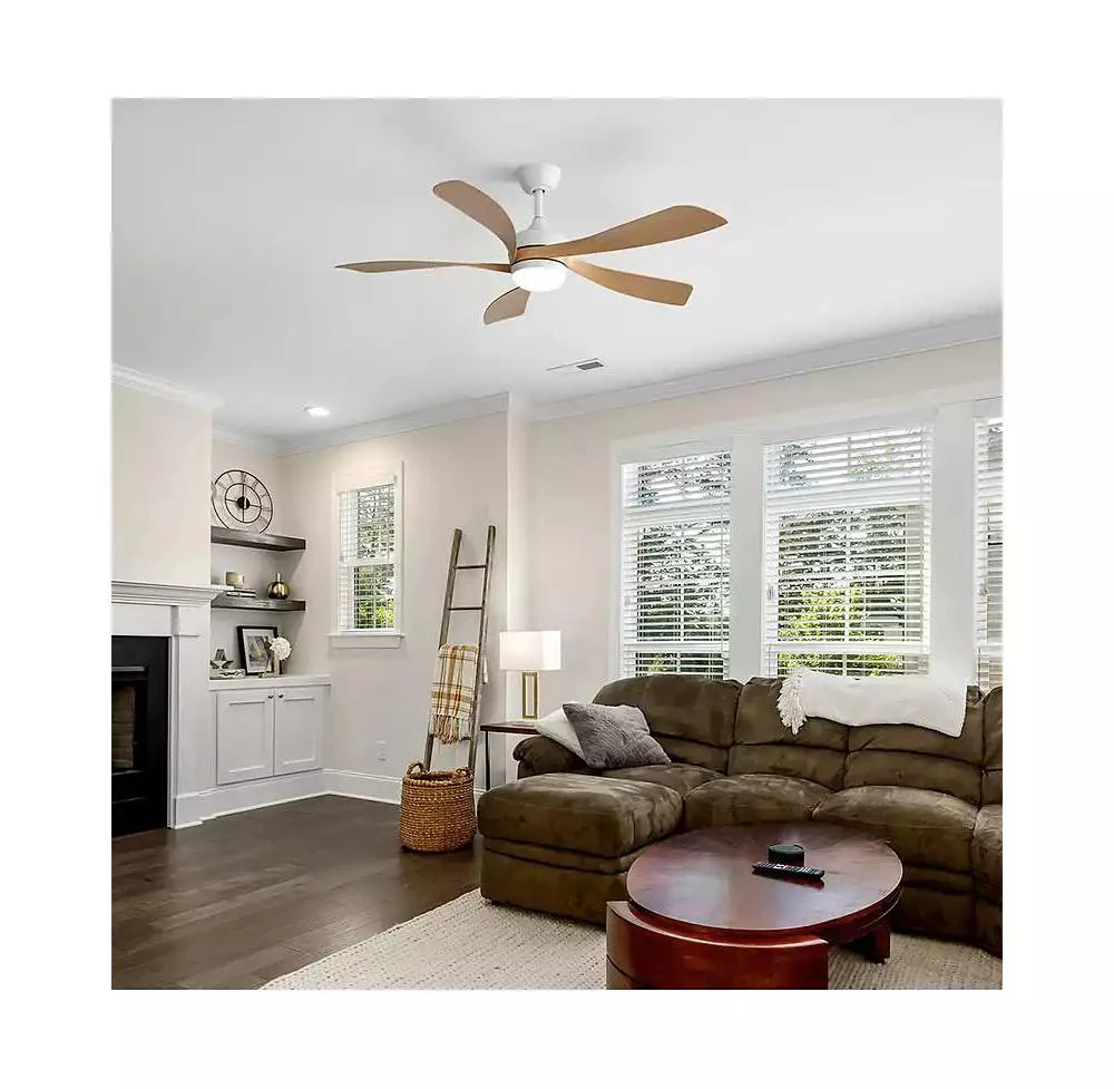 Sofucor 52-inch Modern Smart Standard White 5-Blade Ceiling Fan with Remote Control and LED Light 2