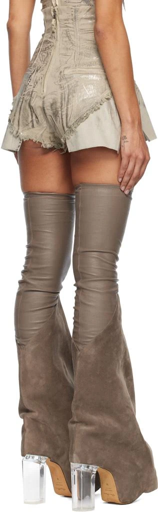 Rick Owens Gray Concordians Dirt Cutoffs Denim Shorts 3