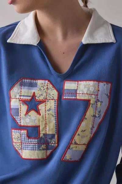 Urban Outfitters BDG Captain 97 Applique Graphic Long Sleeve Rugby Pullover 2