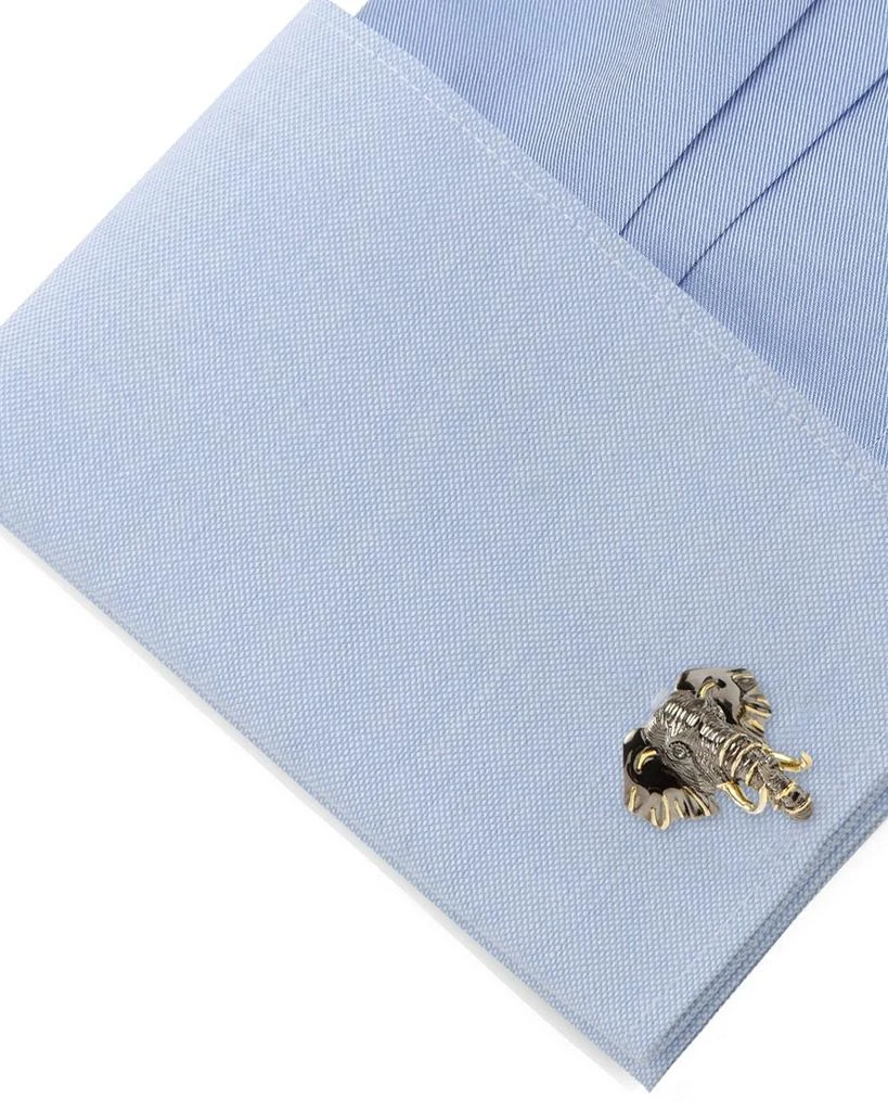 Cufflinks Inc Sterling Silver and 14K Gold Elephant Cufflinks 3