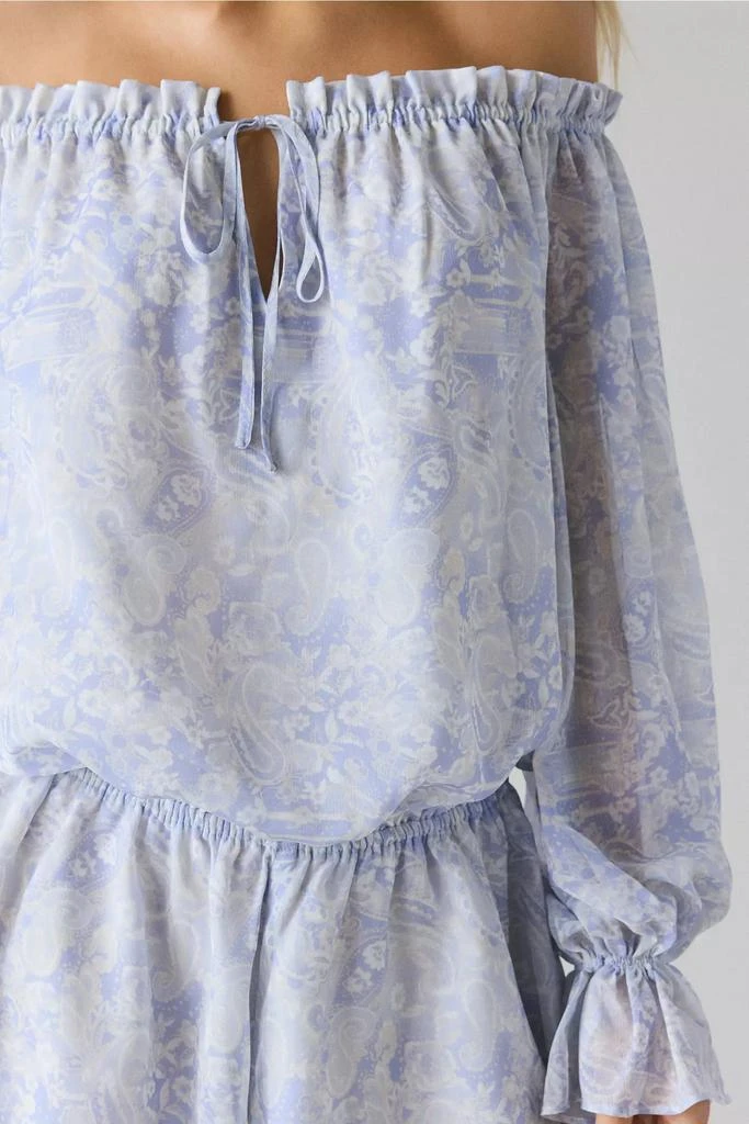 Kimchi Blue Kimchi Blue Penelope Blouson Chiffon Off-The-Shoulder Romper 3