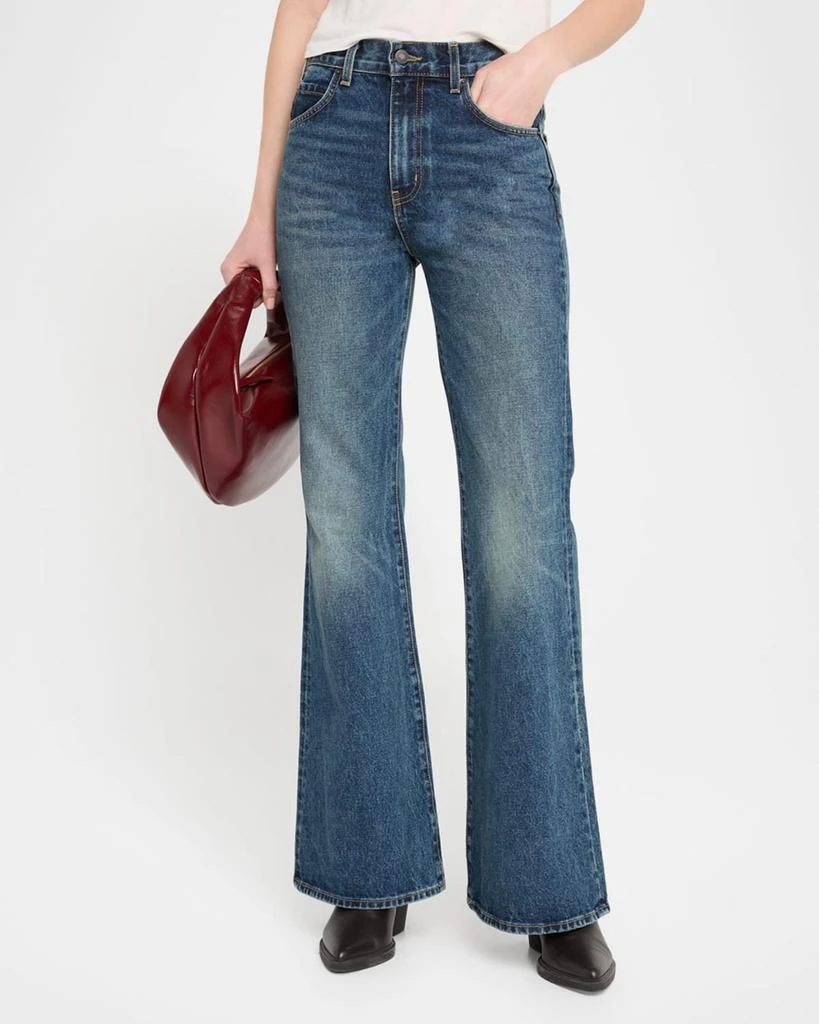 Nili Lotan Roe Mid-Rise Flare Jeans 4