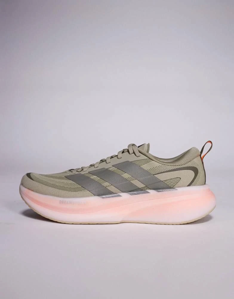 Adidas adidas Running Supernova Glide trainers in olive green and orange 2