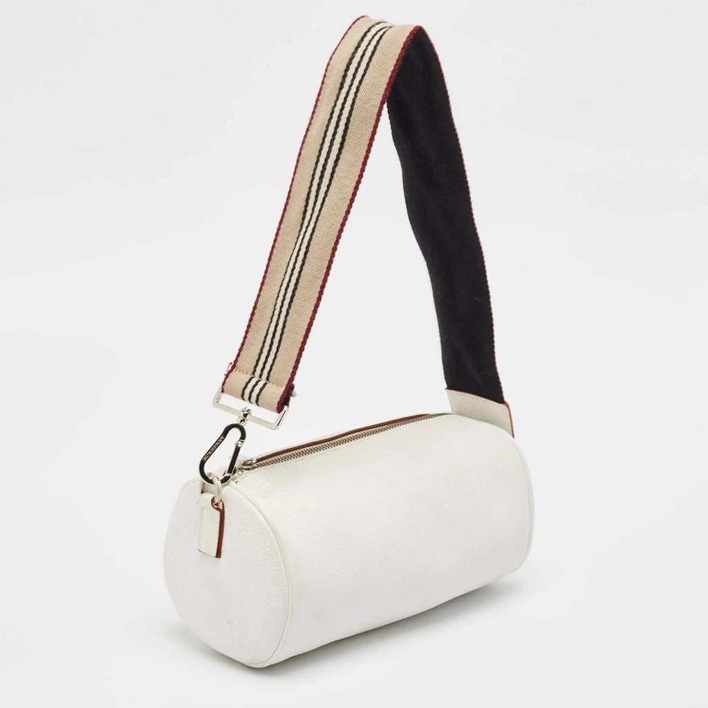 Burberry Burberry White Leather Cylinder Shoulder Bag 3