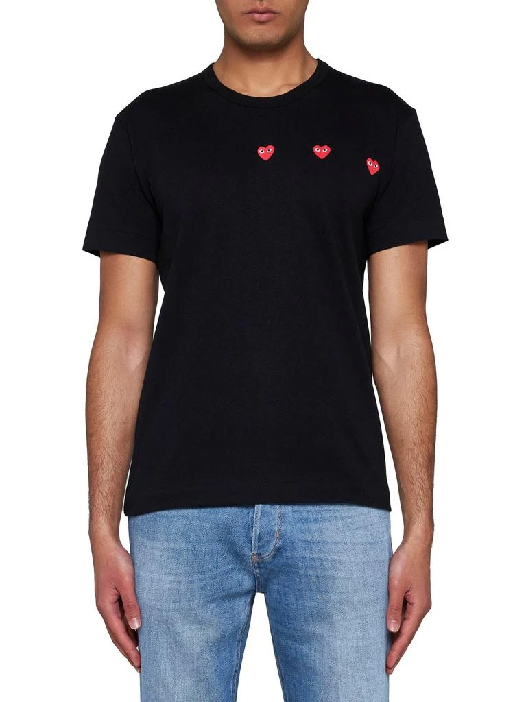 Comme des Garçons Play Comme des Garçons Play Triple Hearts Crewneck T-Shirt 3