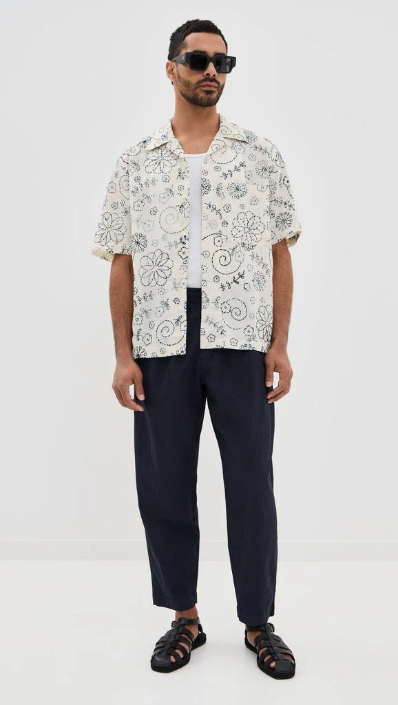 Universal Works Seersucker Pleated Track Pants 4