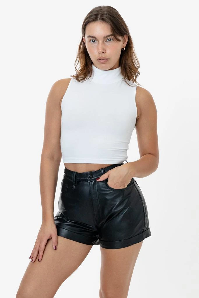 Los Angeles Apparel RLH3015 - Leather Cuffed Short 5