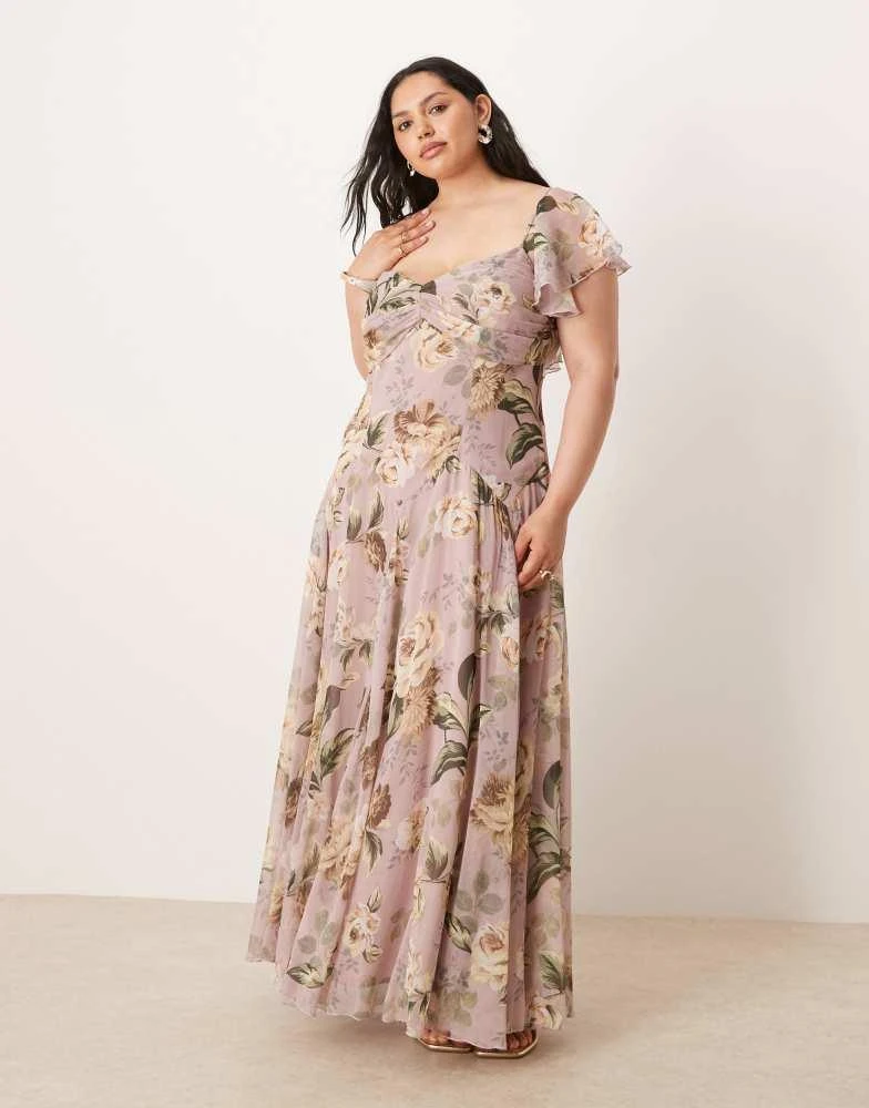 yellow grey bridesmaid dresses Berylove Women Grey Blue Bridesmaid Dress with Slit A Line Long Sleeves Chiffon Wedding Guest Dress, Champagne / custom