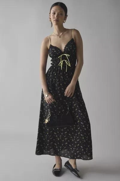Kiss The Sky Kiss The Sky Bow-Front Smocked Maxi Dress 1