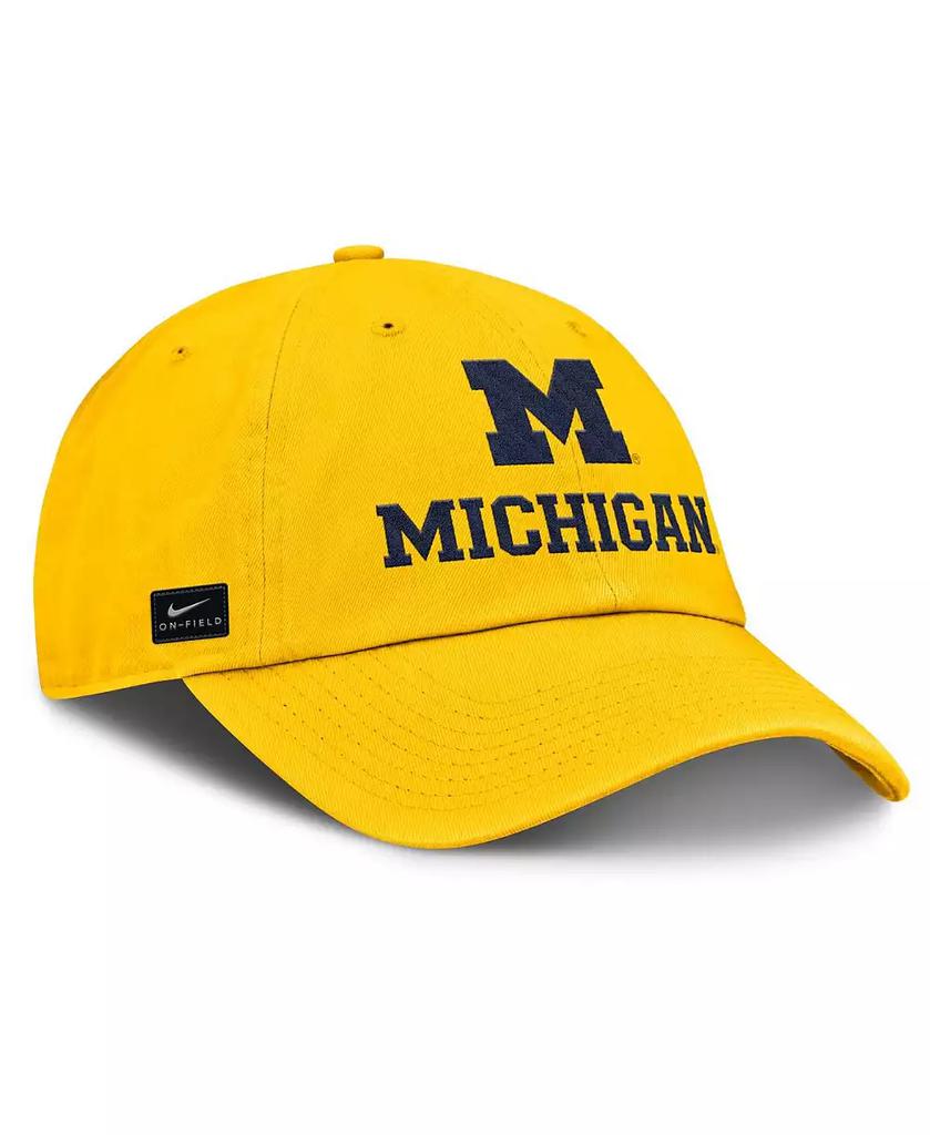 NIKE Men's Maize Michigan Wolverines 2025 Sideline Club Adjustable Hat
