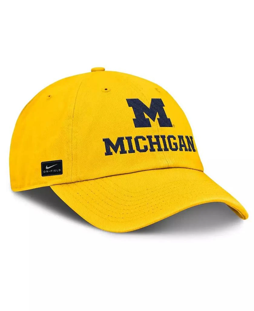 NIKE Men's Maize Michigan Wolverines 2025 Sideline Club Adjustable Hat 1