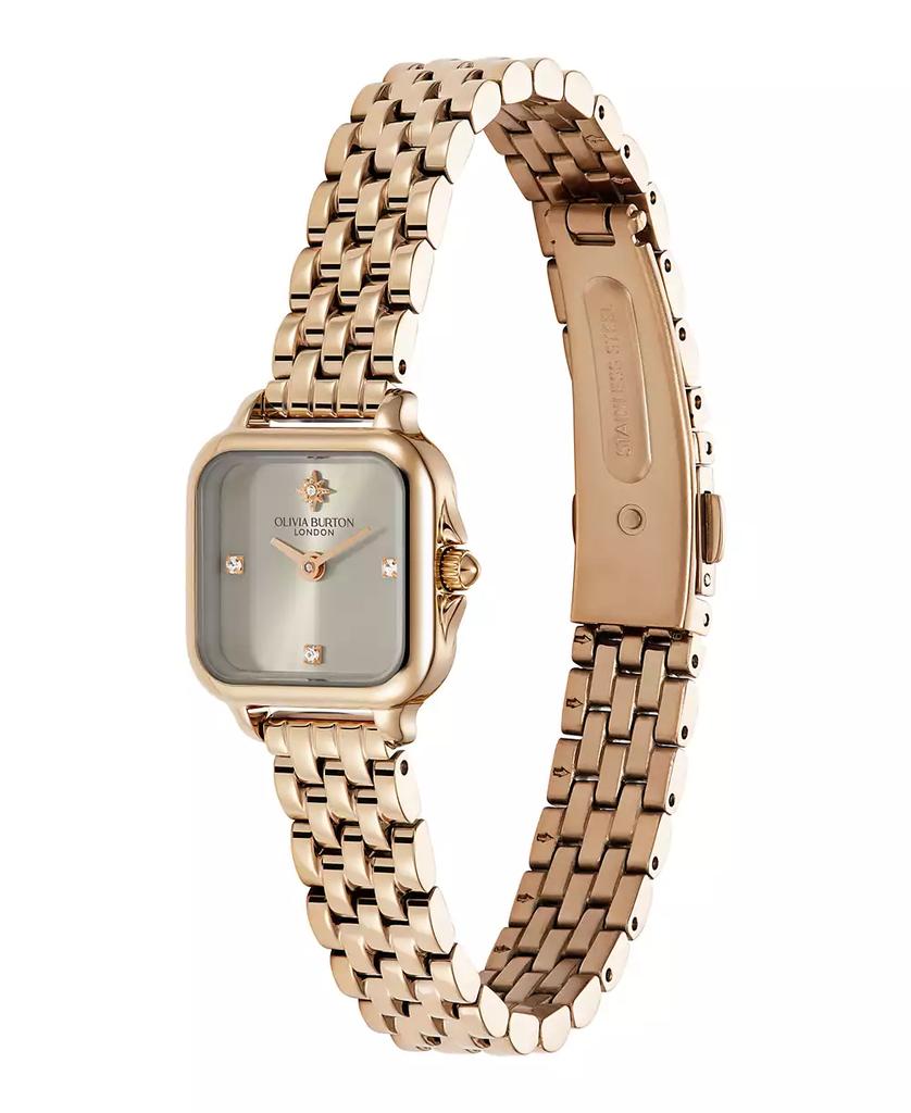 Olivia Burton Women's Grosvenor Mini Rose Gold Tone Bracelet Watch, 20mm