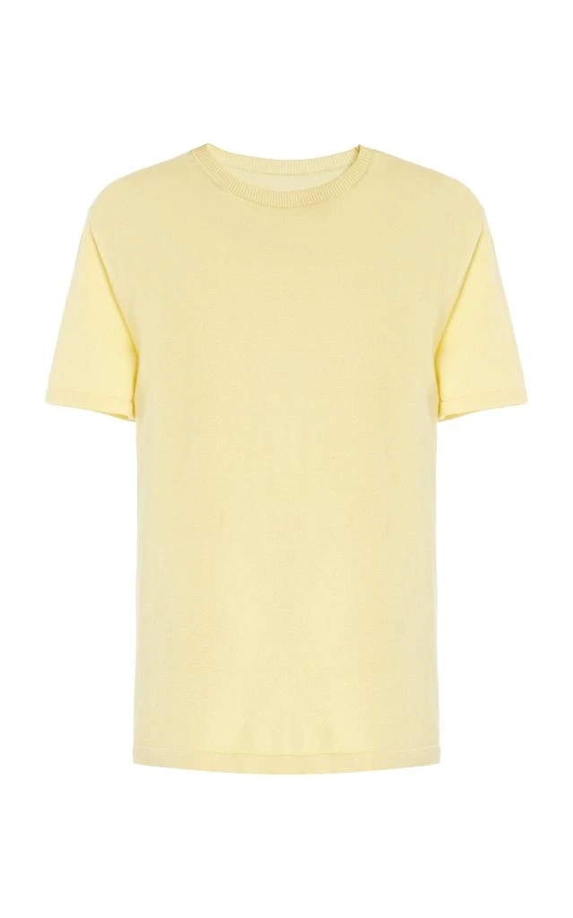 Sergio Hudson Sergio Hudson - Cotton-Cashmere T-Shirt - Yellow - S - Moda Operandi 1