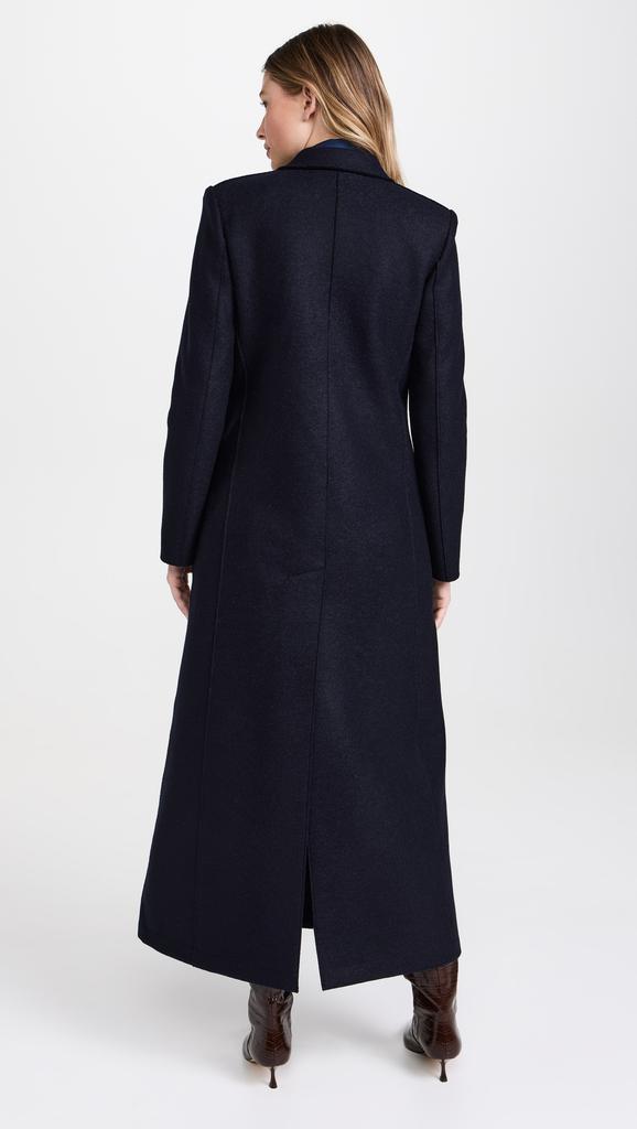 Harris Wharf London Women Long Double Breasted Tailored Coat Pressed Wool
