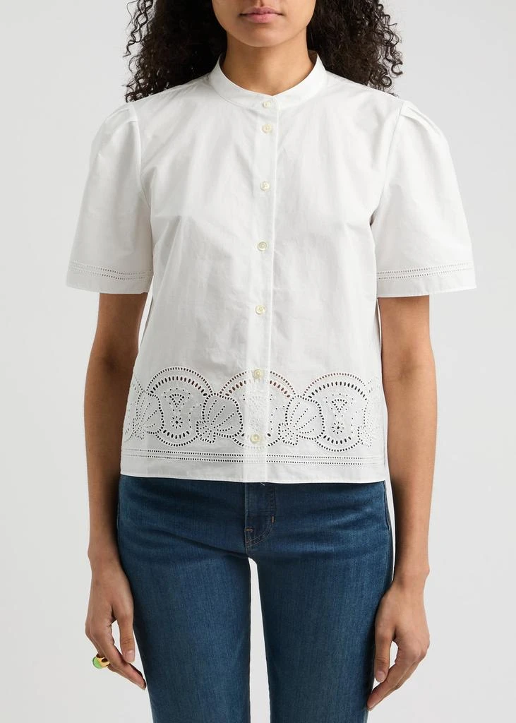 FRAME Broderie anglaise cotton shirt 2