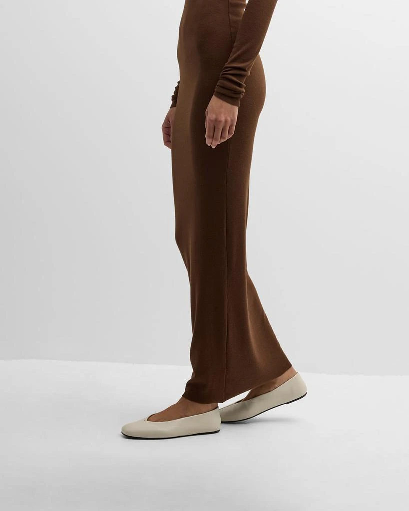 The Row Eva Leather Ballerina Flats 2