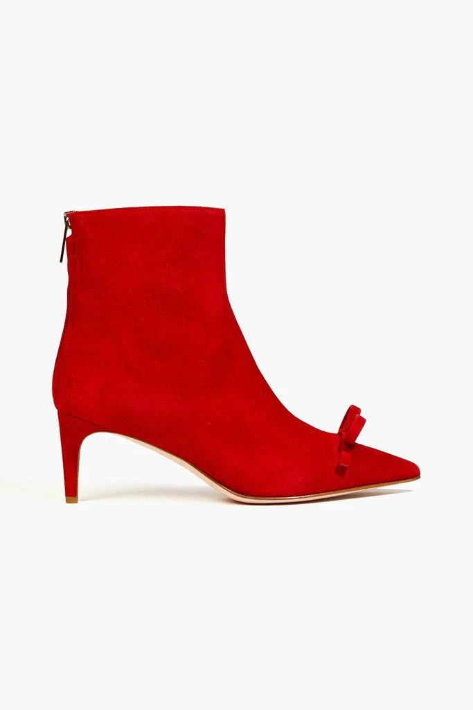 RED Valentino Sandie bow-embellished suede ankle boots 1