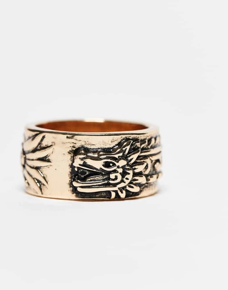 CLASSICS 77 Classics 77 quetzalcoatl band ring in gold 2