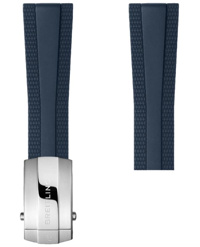 BREITLING Breitling 22 mm Blue Rubber Strap 312S