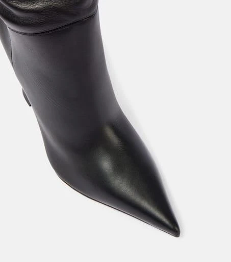 Amina Muaddi Olivia 95 leather over-the-knee boots 5
