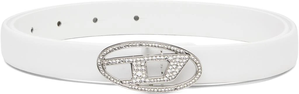 Diesel White B-1DR Strass 20 Belt