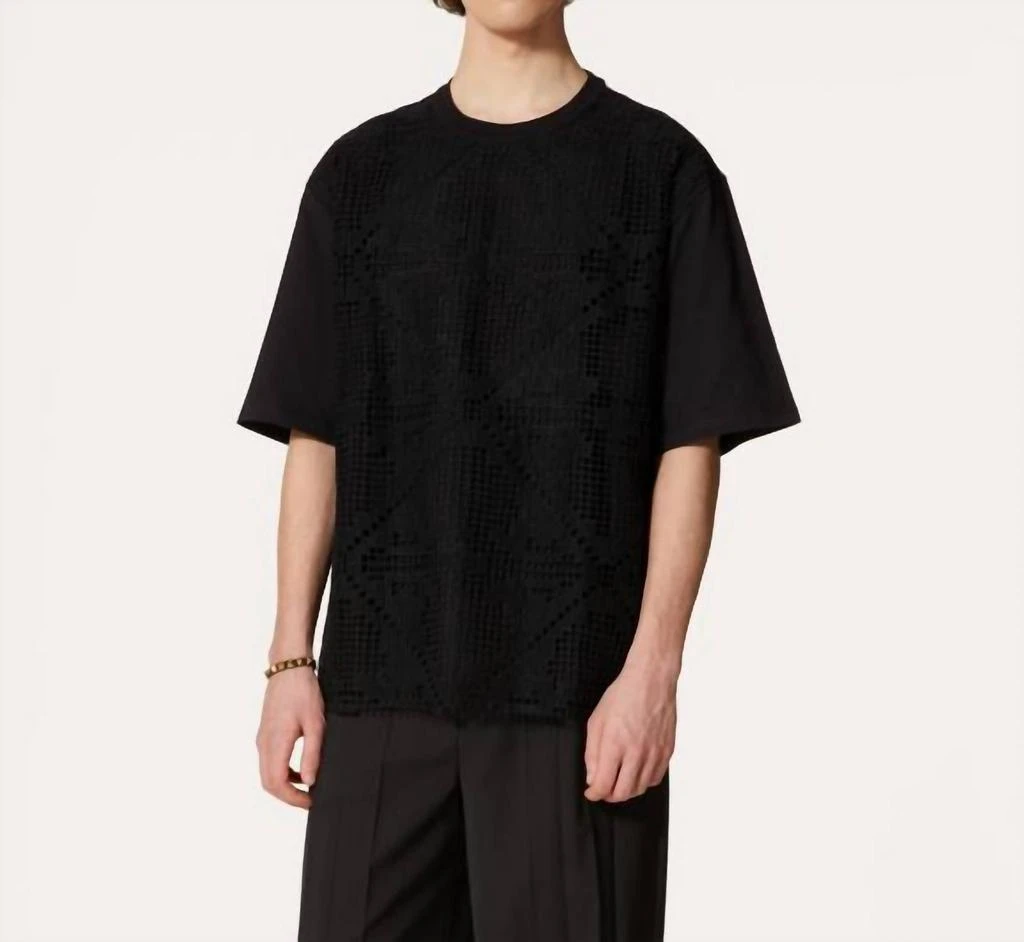 Valentino Valentino - Short Sleeve Crochet T-shirt 1