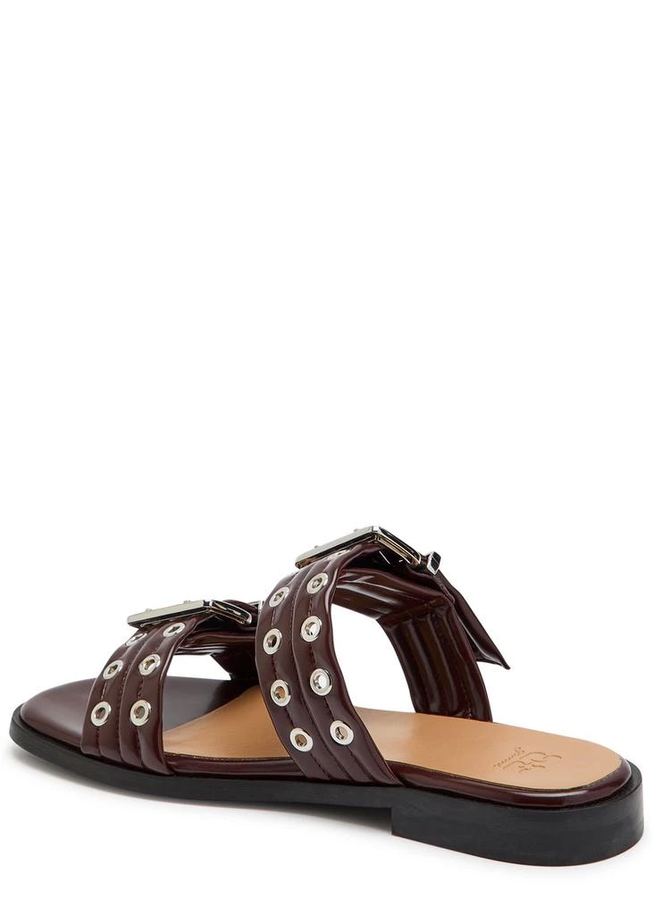 Ganni Feminine Buckle faux leather sliders 2