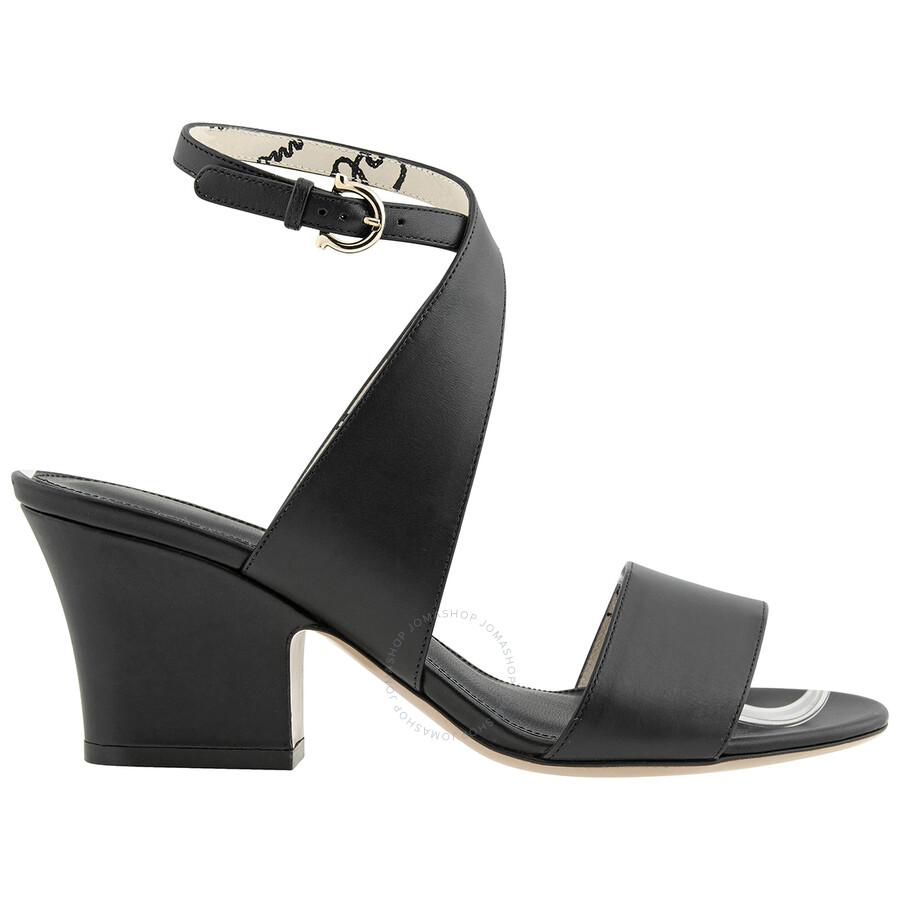 Salvatore Ferragamo Salvatore Ferragamo Ladies Plain Wedge Sandal in Black