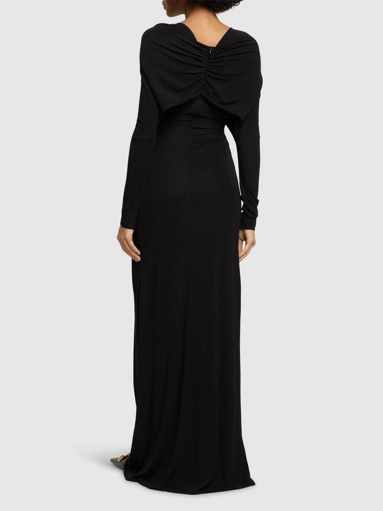 Christopher Esber Arced Dolman Viscose U Neck Long Dress 2