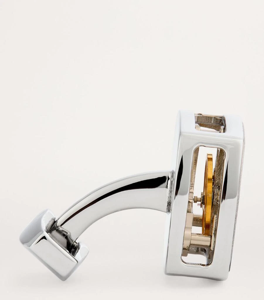 Tateossian Palladium-Plated Traveller Tourbillon Cufflinks 4