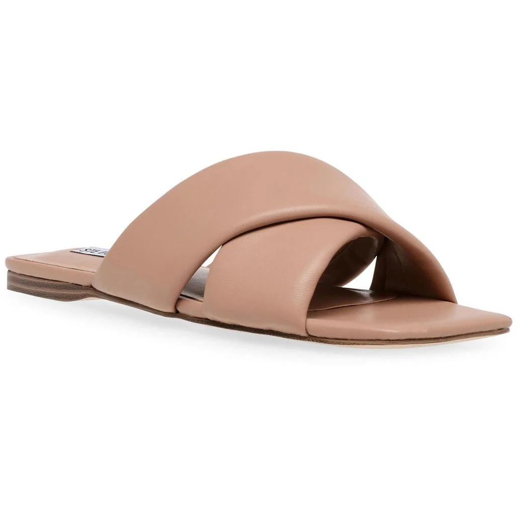 Steve Madden Mayra Womens Faux Leather Square Toe Slide Sandals 1